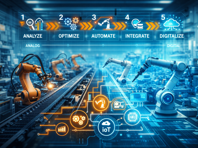 Automazione – 5 passi per digitalizzare un processo produttivo